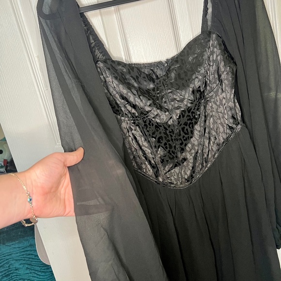 Sheer Cheetah Coverup Dress